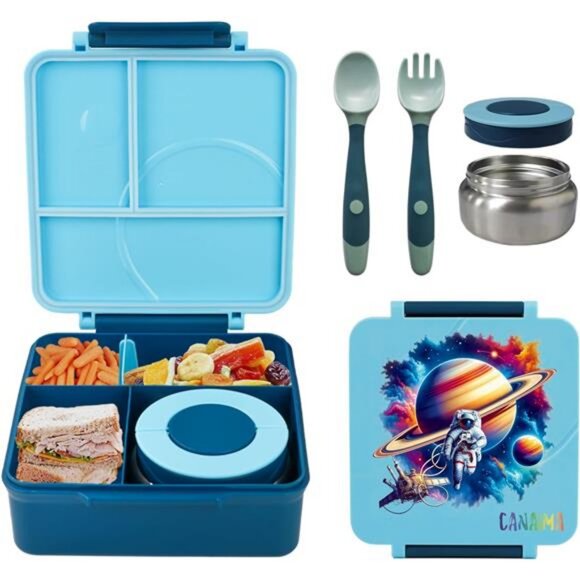 Bento Box for Kids with Thermos -1600ml Leak Proof Lunch Box - Amazing - Picture 1 of 7